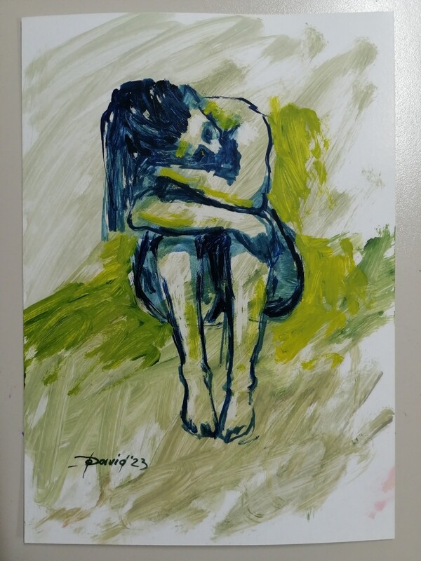 Aktstudien, Original Ölbilder auf Hochglanz-Papier, Moderner Stil