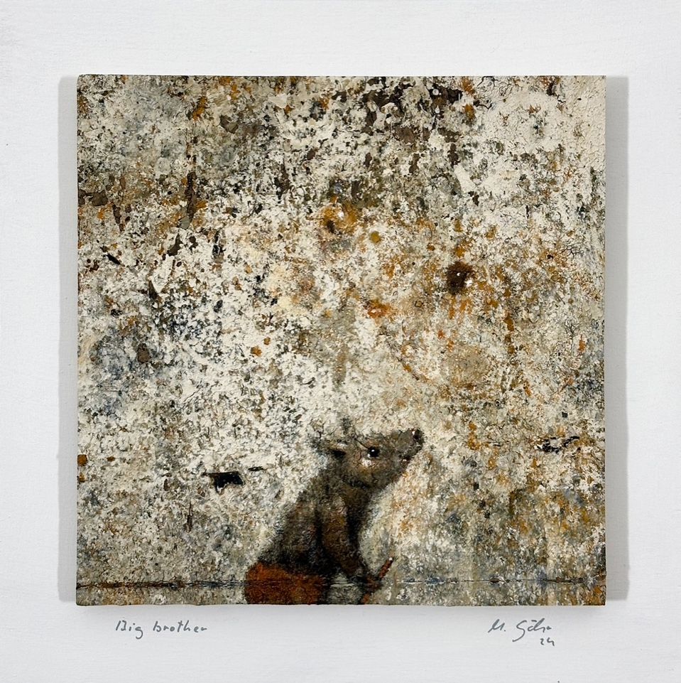 Big brother - Original Gemälde vom Matthias Göhr 33x33 cm Big brother - Original Gemälde vom Matthias Göhr 33x33 cm