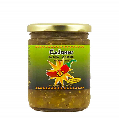 Cajohns Salsa Verde Hot - 16 oz