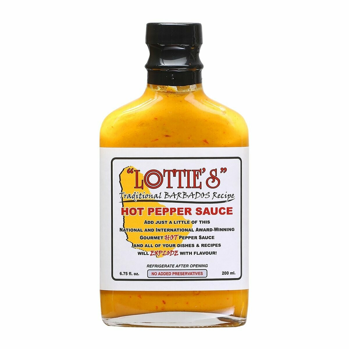 Lottie's Traditional Barbados Yellow Hot Pepper Sauce - 6.75 oz