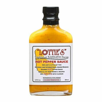 Lottie's Traditional Barbados Yellow Hot Pepper Sauce - 6.75 oz