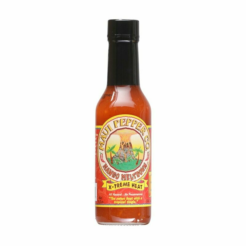 Maui Pepper Mango Meltdown Xtreme Heat Hot Sauce - 5 oz