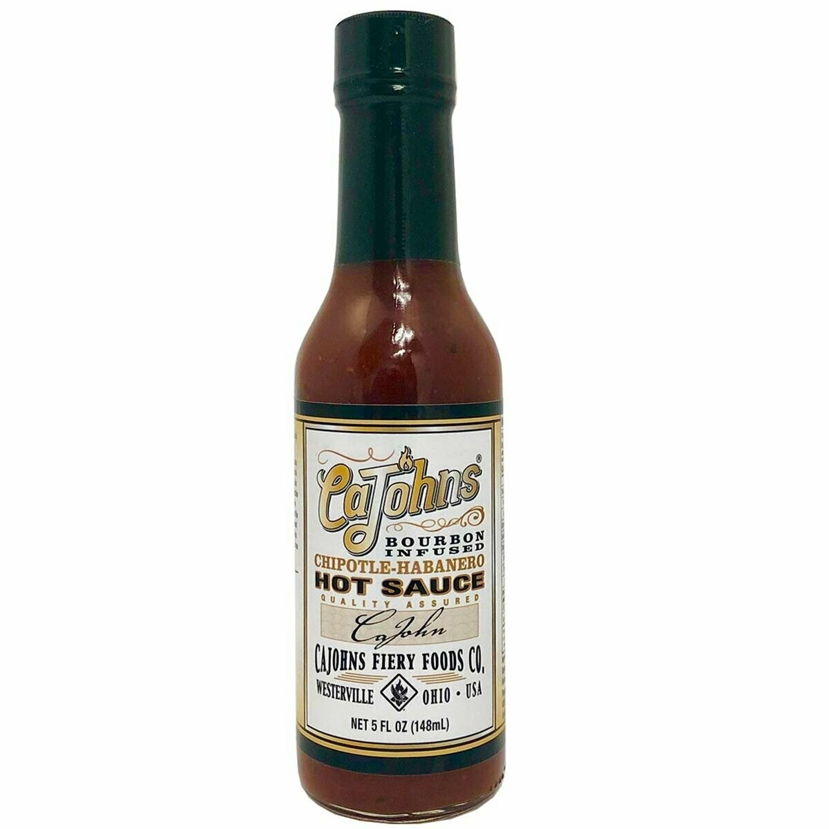 CaJohns Bourbon Infused Chipotle Habanero Hot Sauce - 5 oz