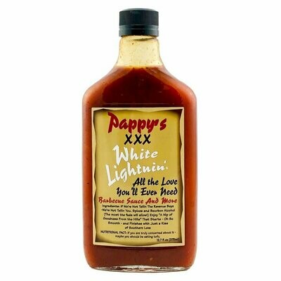 Pappy's XXX White Lightnin' Barbecue Sauce 12.7 oz