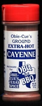 Obie-Cue's Ground Extra-Hot Cayenne - 3.2 oz