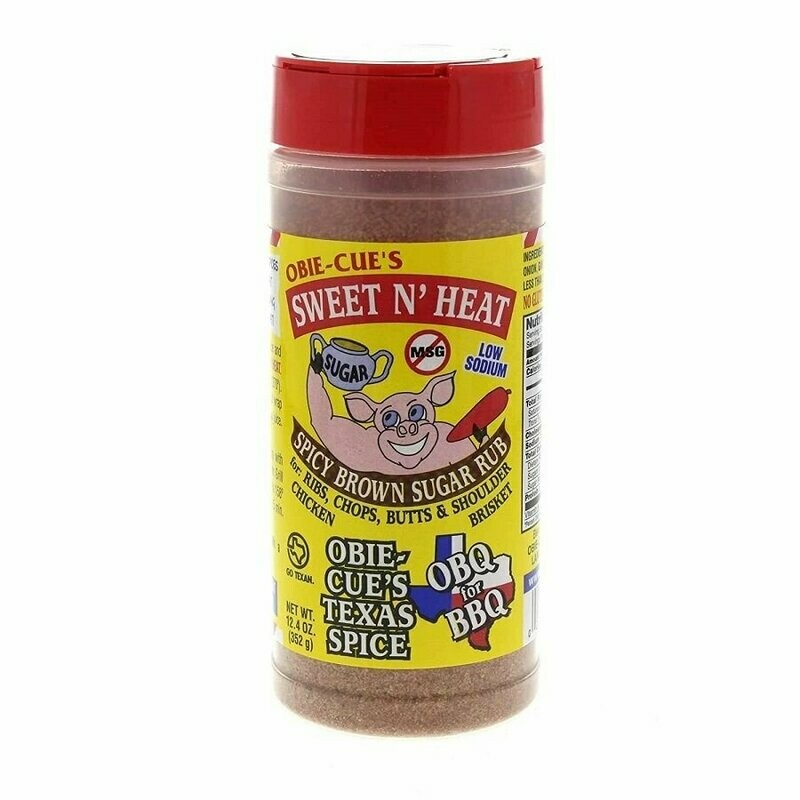Obie-Cue's Sweet N' Heat Rub - 12.4 oz