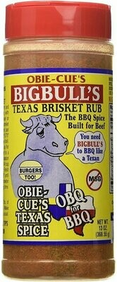 Obie-Cue's Big Bull's Texas Brisket Seasoning - 13 oz