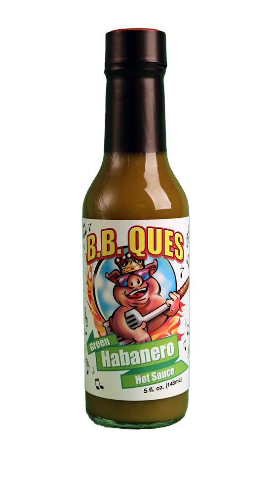 B.B. Ques Green Habanero Hot Sauce - 5 oz.
