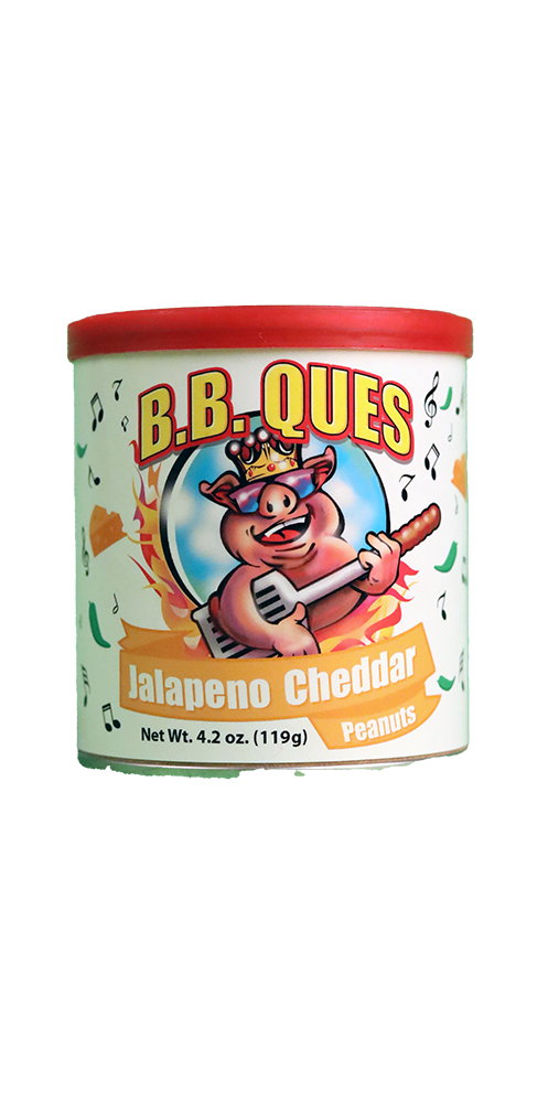 B.B. Ques Jalapeno Cheddar Peanuts - 4.2 oz.