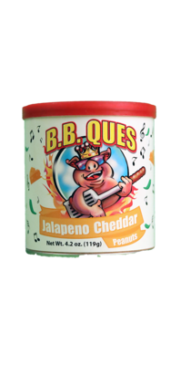 B.B. Ques Jalapeno Cheddar Peanuts - 4.2 oz.