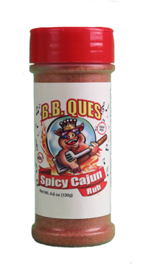 B.B. Ques Spicy Cajun Rub - 4.6 oz.