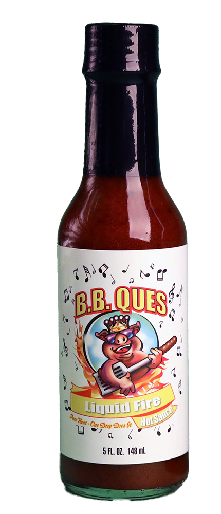 B.B. Ques Liquid Fire Hot Sauce - 5 oz.