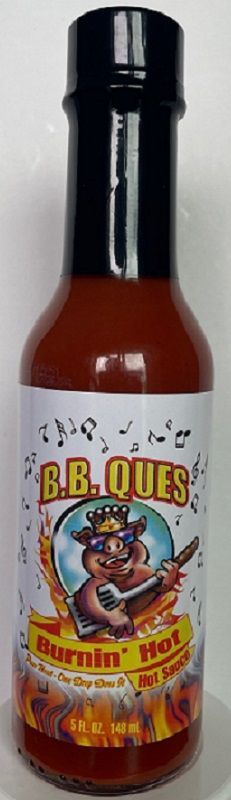 B.B. Ques Burnin' Hot - Hot Sauce - 5 oz.