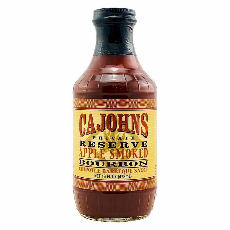 CaJohns Apple Smoked Bourbon Chipotle Barbecue Sauce - 16 oz