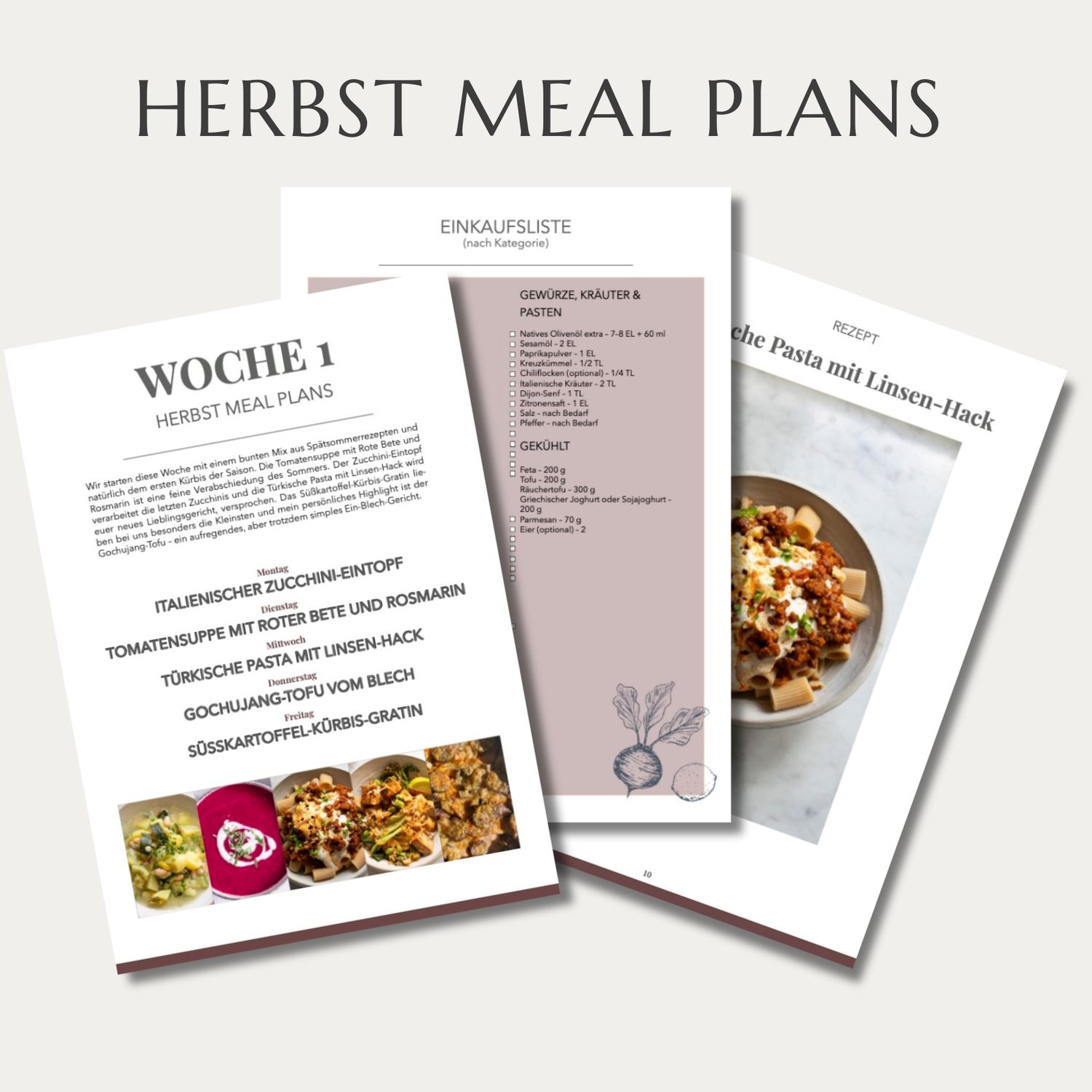 Herbst Meal Plans