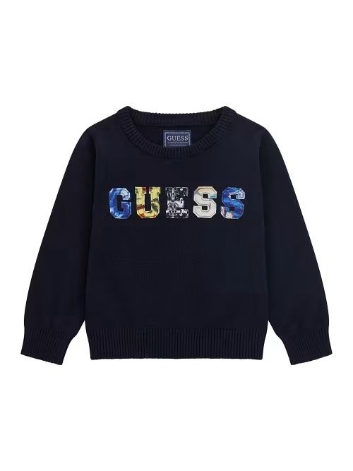 Guess ls sweater blauw