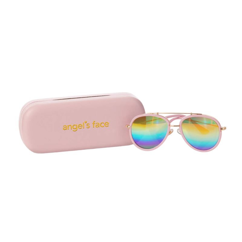 KATRINA SUNGLASSES PINK WITH RAINBOW