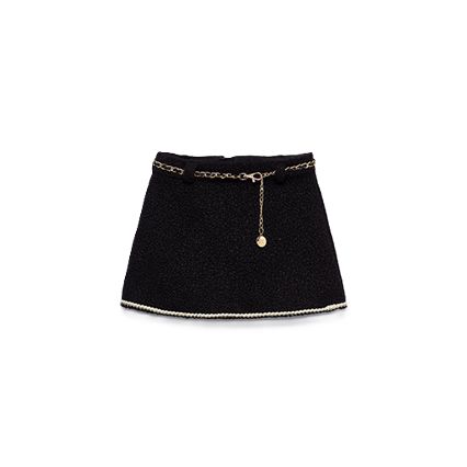 Abel &amp; Lula Lamb wool skirt with belt