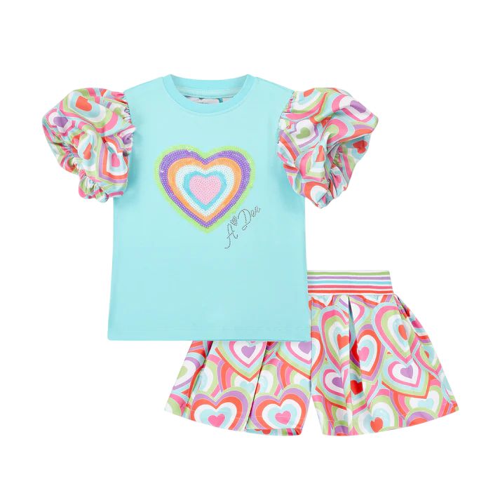 ADee EMMA Heart Print Short Set