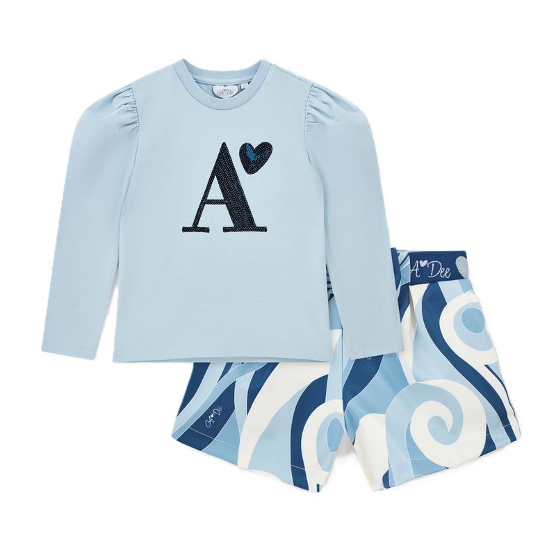 A-Dee Blue Nova Short Set