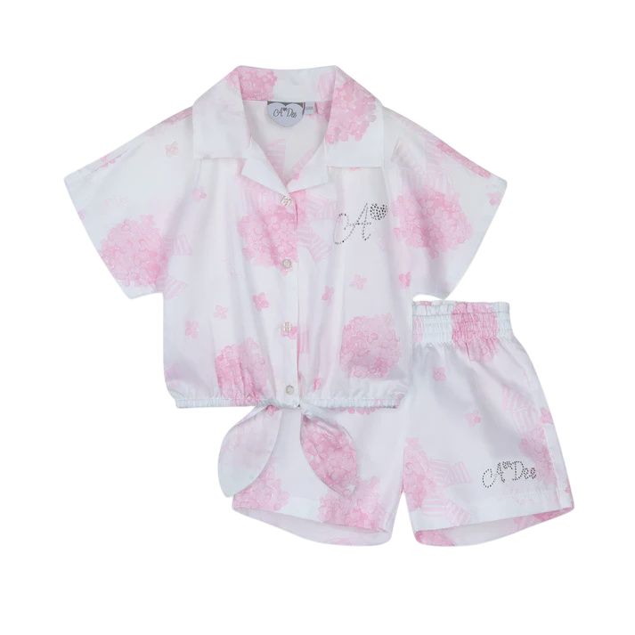 A-dee White Caroline Shorts Set