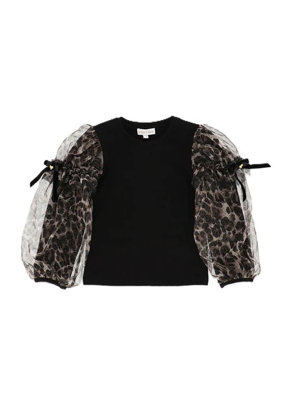 Angel&#39;s face lila leopard sleeve