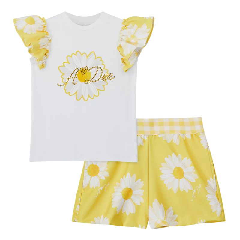 A-dee White Dorothea Shorts Set