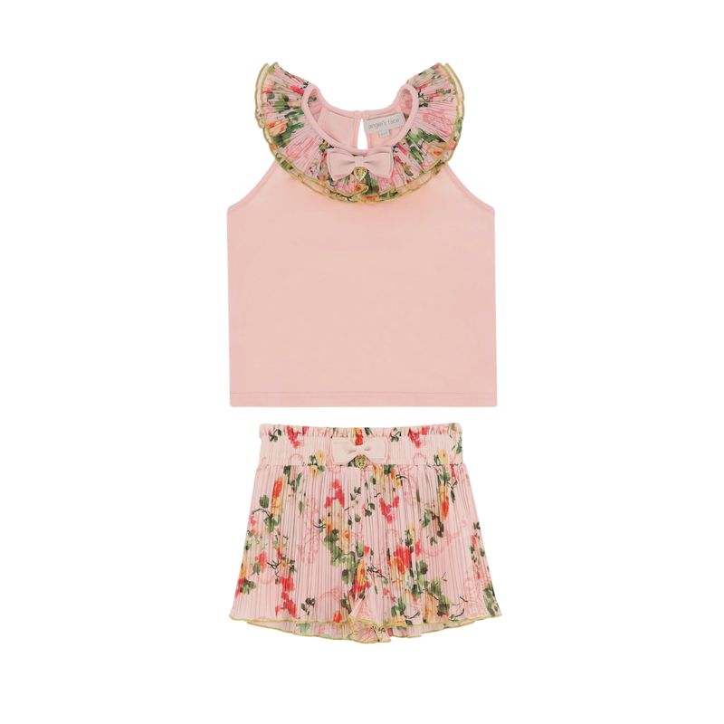 Angel’s Face Lucile Primrose Top &amp; Shorts Set Pale Pink