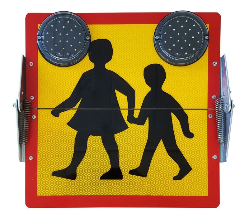 Foldable School sign LED