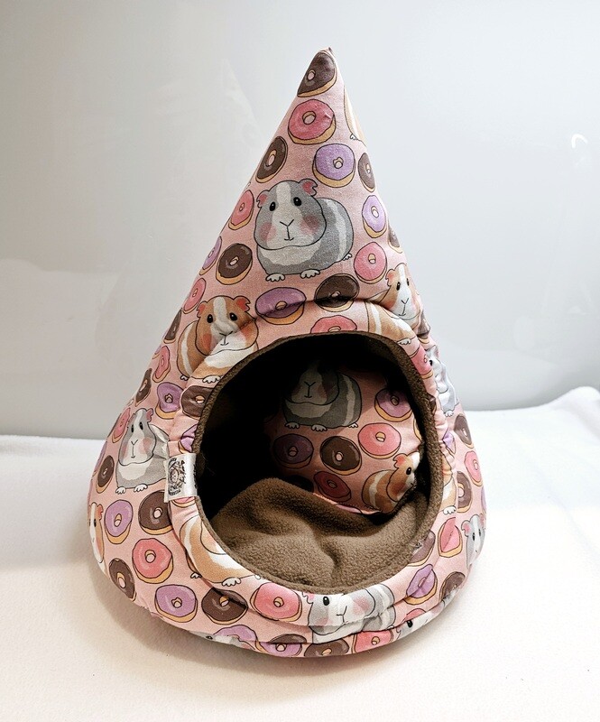 Tipi Baumwollstoff Meerschweinchen Donut rosa