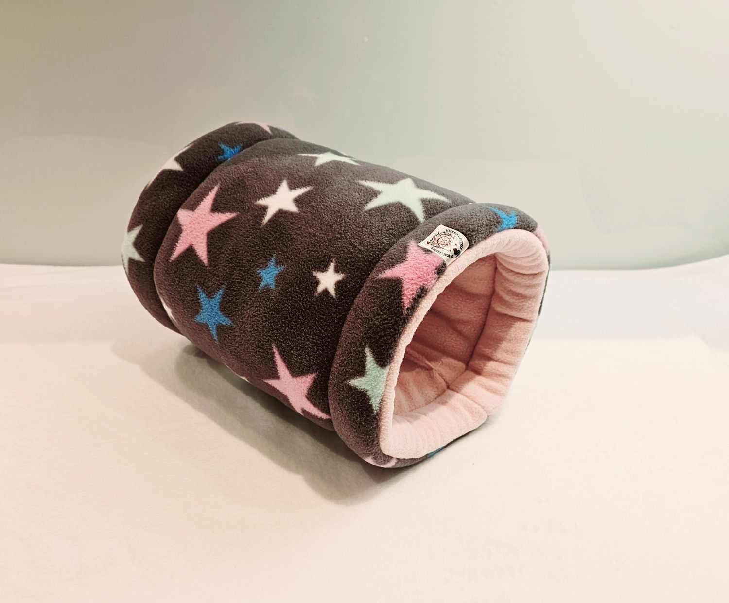 Kuschelröhre multi Stars grau 