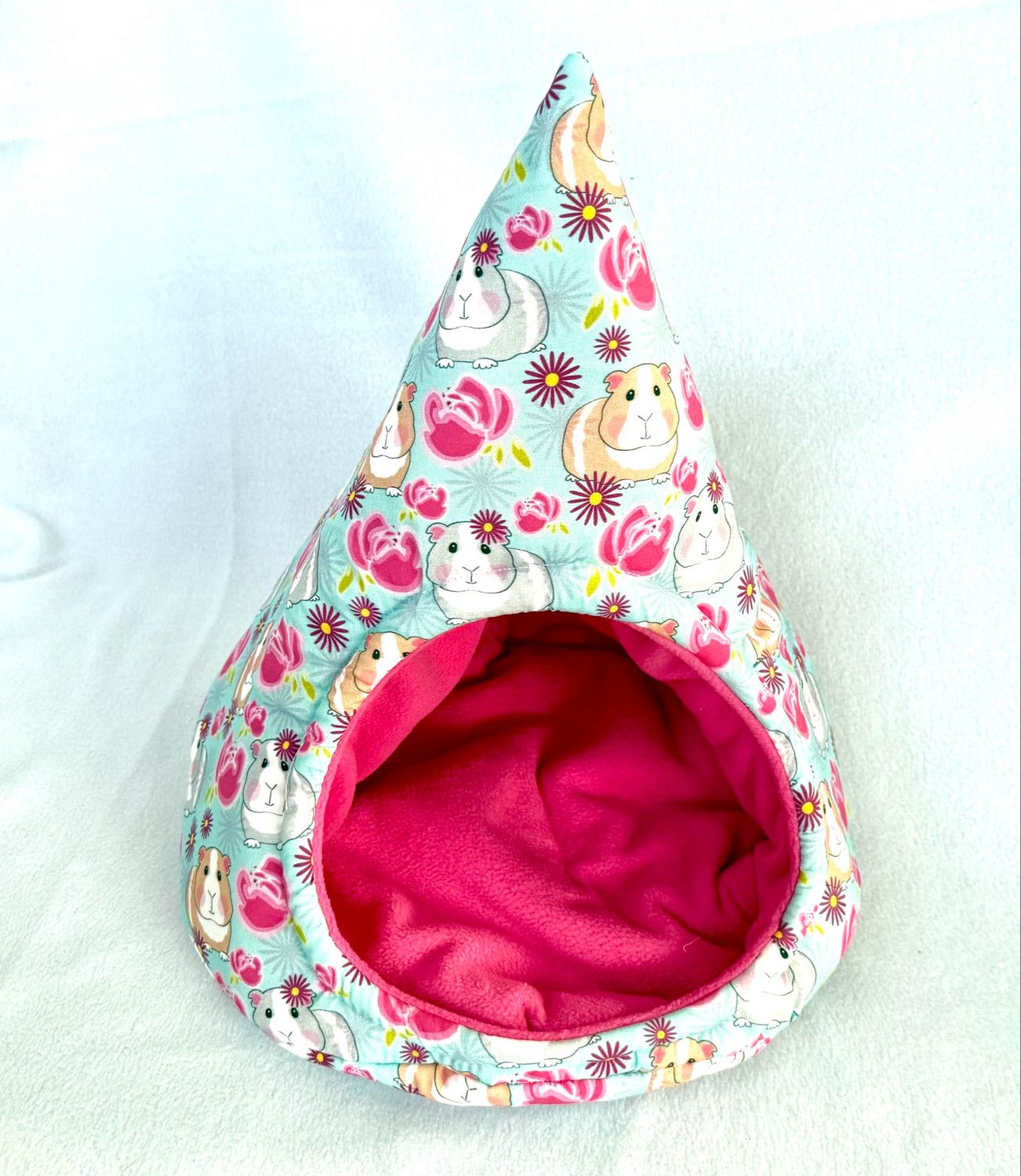 Tipi Meerschweinchen Blumen pink