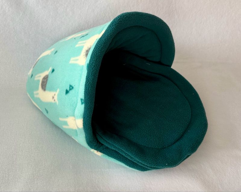 Pantoffel Alpaka türkis