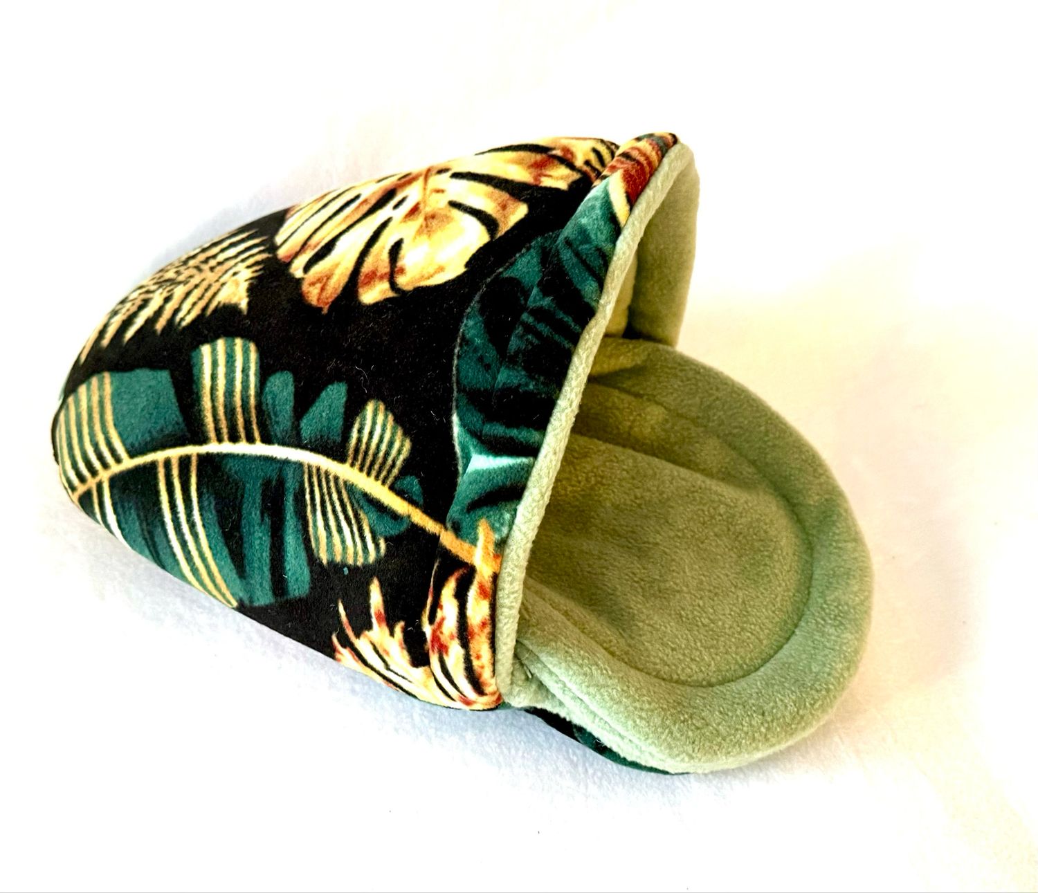 Pantoffel Monstera schwarz