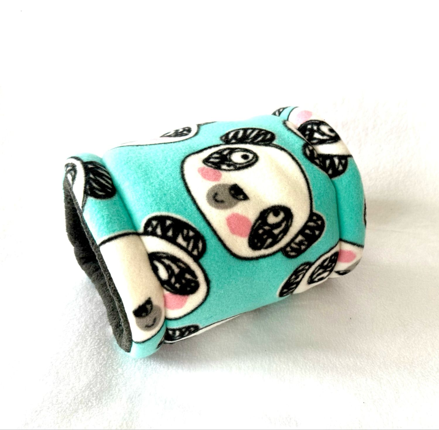 Kuschelröhre Pandabär türkis