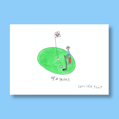Op de green