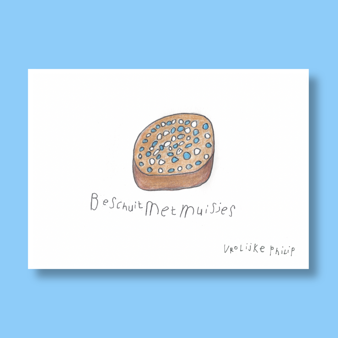 Beschuit met blauwe muisjes
