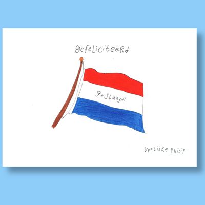 Gefeliciteerd Geslaagd! Vlag