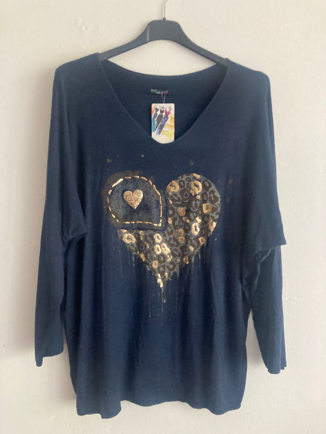 Shirt Herz Die  Qualität   80% Viskose 20%Lane