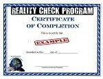Reality Check Program Test, Survey and Certificate of Completion - Important - Read Below