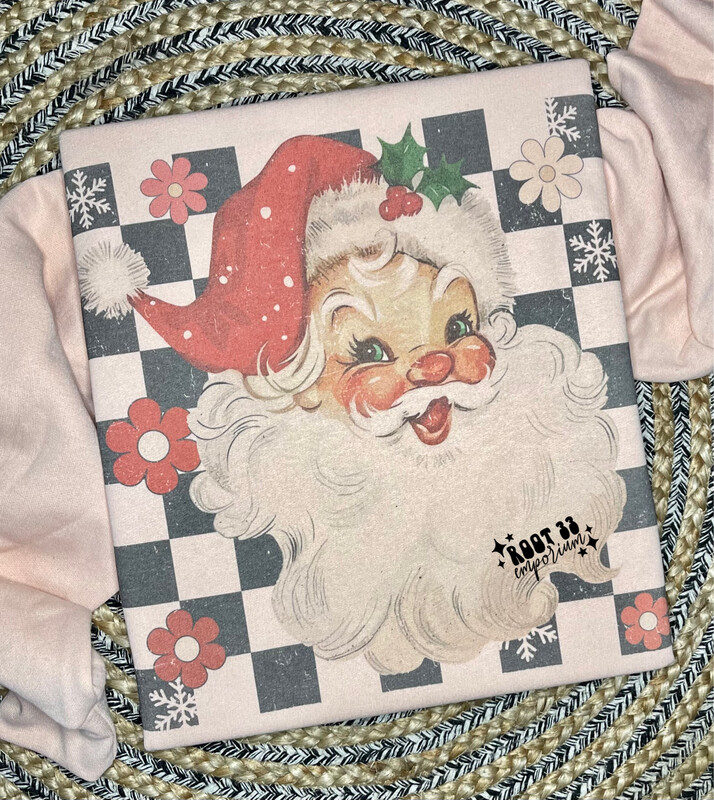 Vintage Checkered Santa