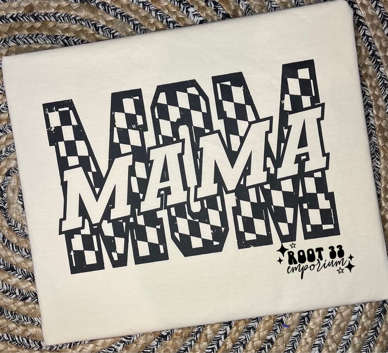 Mom Mama Checkered