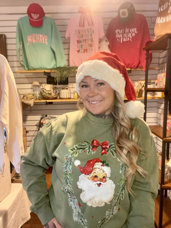 Vintage Santa Wreath