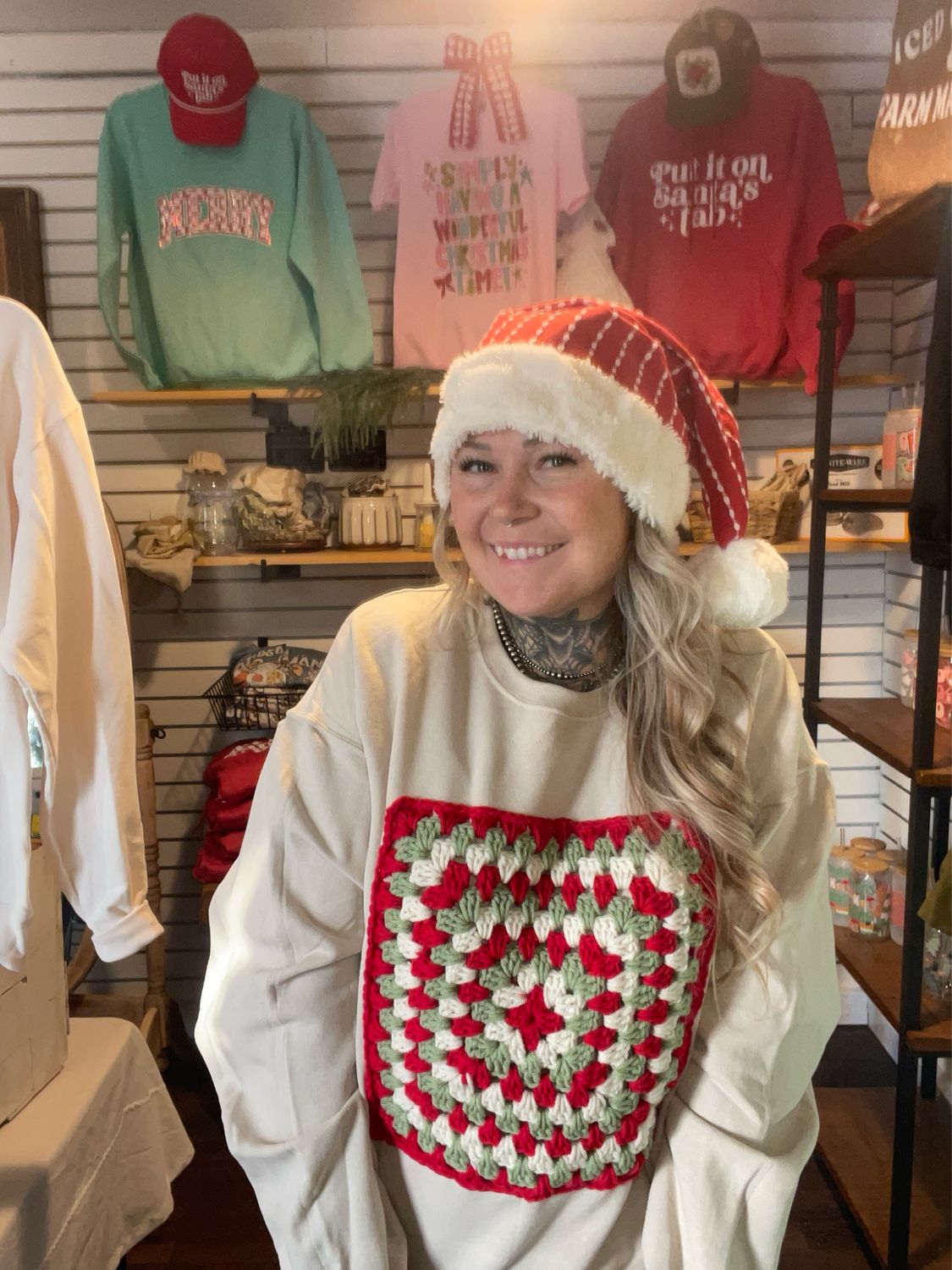 Granny Square Crewneck