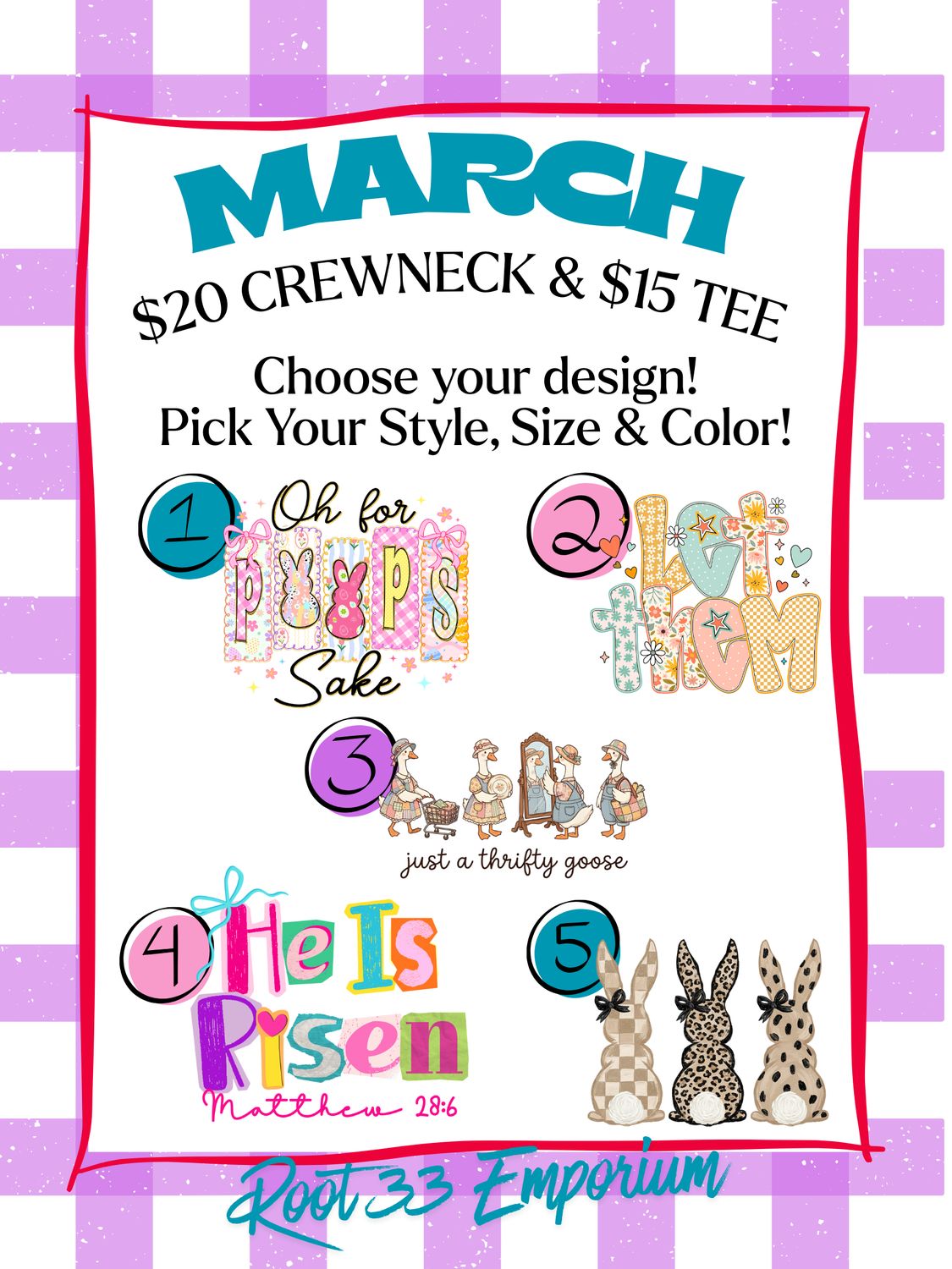 Monthly Crewneck Tee Sale MARCH Monthly Crewneck Tee Sale MARCH