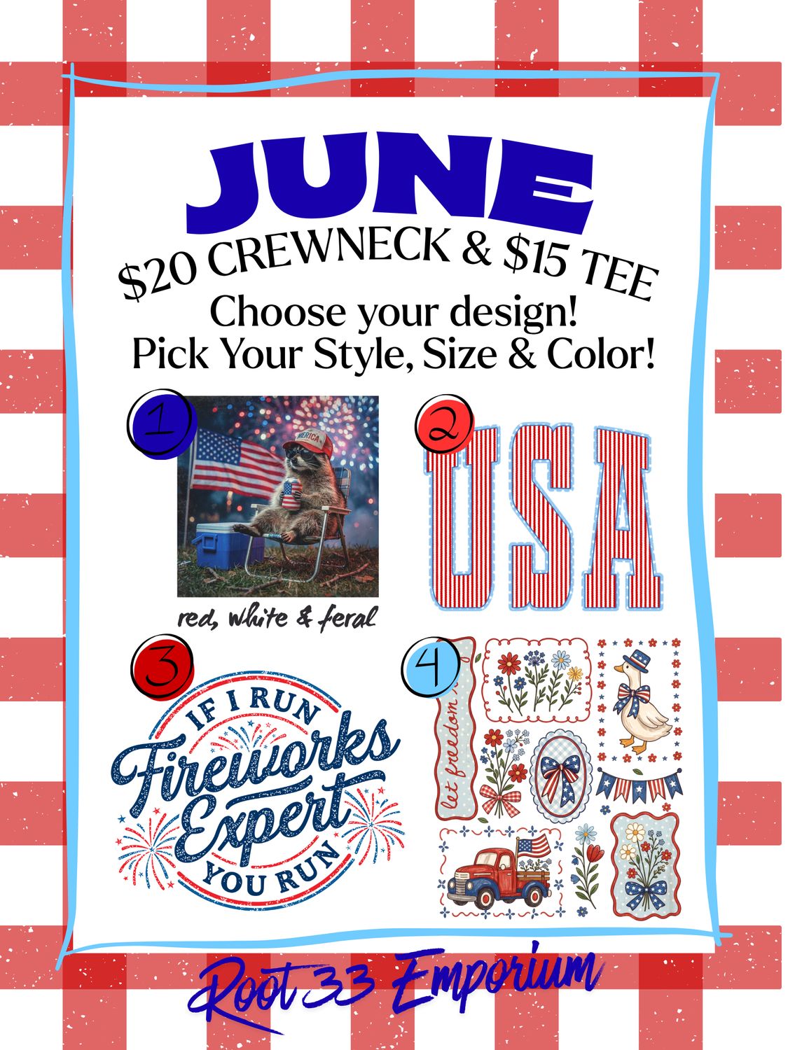 Monthly Crewneck Tee Sale JUNE Monthly Crewneck Tee Sale JUNE