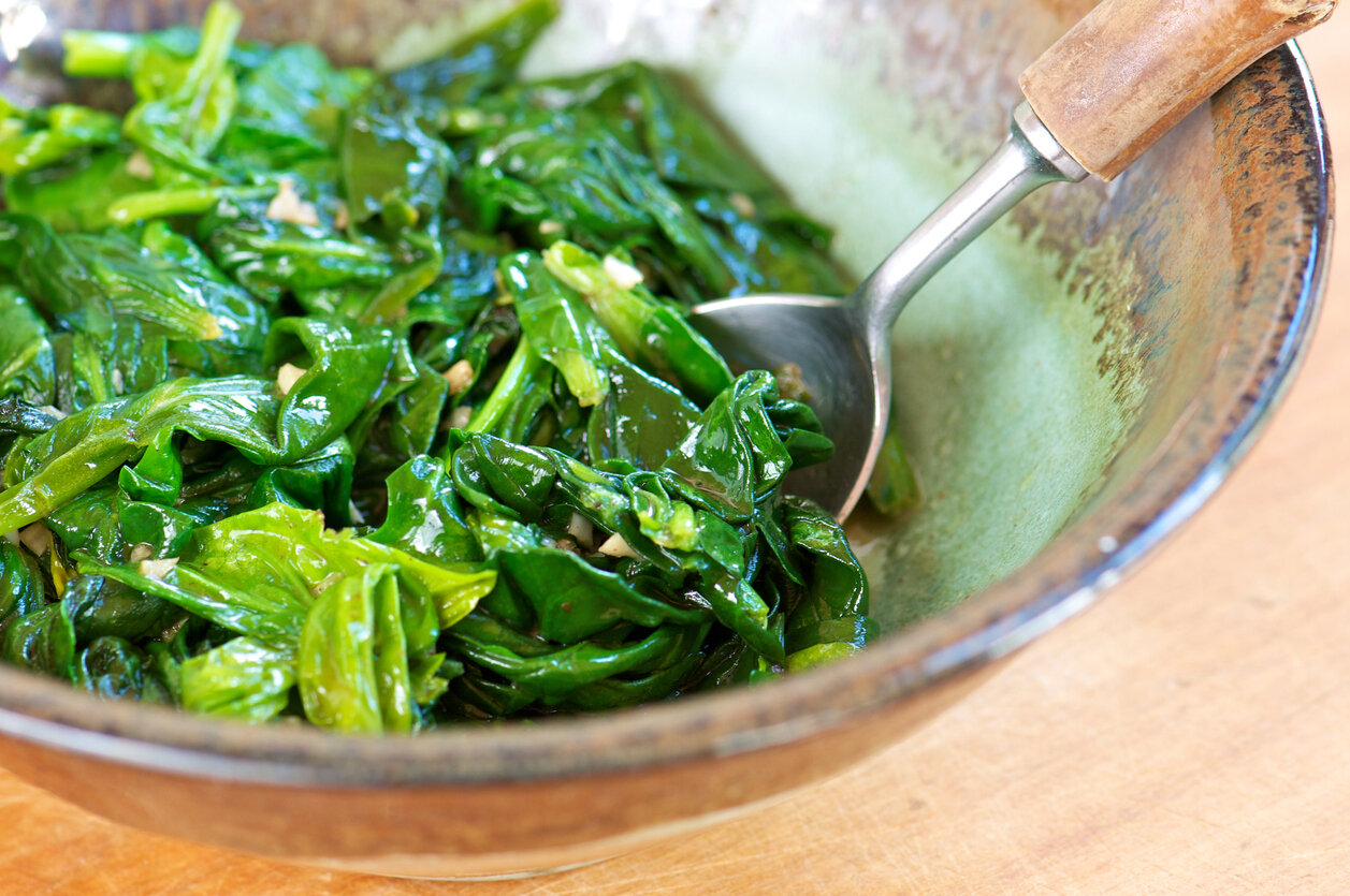 Sauteed Savoy Spinach