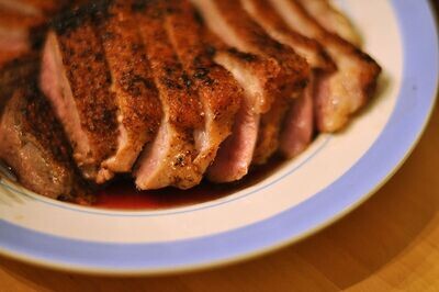 Seared Duck Breast with Pomegranate Molasses (serves 2)