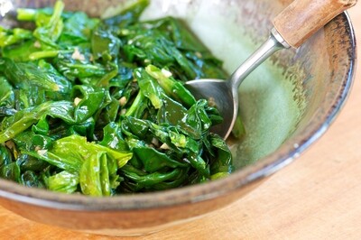 Sauteed Savoy Spinach