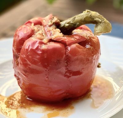 Rice and Leek Stuffed Peppers (each) (DF) (GF)